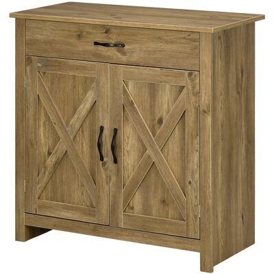 HOMCOM Buffet de cuisine Country avec placard à 2 portes et tiroir, 80x39.7x80cm, Couleur Bois - Publicité HOMCOM Buffet de cuisine Country avec placard à 2 portes et tiroir, 80x39.7x80cm, Couleur Bois - Publicité