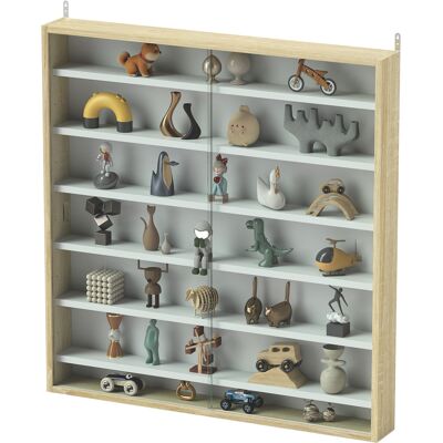 HOMCOM Vitrine pour collection vitrine murale 80 x 9,5 x 83 cm 6 étagères réglables en hauteur 2 portes coulissantes en verre - Publicité HOMCOM Vitrine pour collection vitrine murale 80 x 9,5 x 83 cm 6 étagères réglables en hauteur 2 portes coulissantes en verre - Publicité