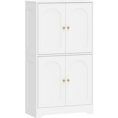 HOMCOM Armoire de cuisine, colonne avec 2 étagères réglables, buffet avec 4 portes cintrées 60 x 30 x 110 cm, blanc - Publicité HOMCOM Armoire de cuisine, colonne avec 2 étagères réglables, buffet avec 4 portes cintrées 60 x 30 x 110 cm, blanc - Publicité