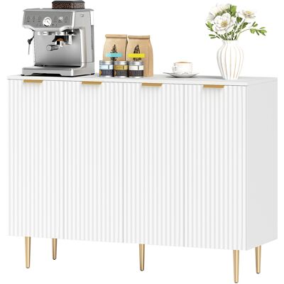 HOMCOM Buffet salon meuble de rangement armoire de cuisine avec placards à 2 portes et étagère réglable 120 x 40 x 90 cm, blanc - Publicité HOMCOM Buffet salon meuble de rangement armoire de cuisine avec placards à 2 portes et étagère réglable 120 x 40 x 90 cm, blanc - Publicité