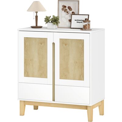 HOMCOM Buffet, meuble de rangement avec 2 portes, 2 tiroirs et étagère réglable, 80 x 40 x 86 cm, blanc et chêne - Publicité HOMCOM Buffet, meuble de rangement avec 2 portes, 2 tiroirs et étagère réglable, 80 x 40 x 86 cm, blanc et chêne - Publicité