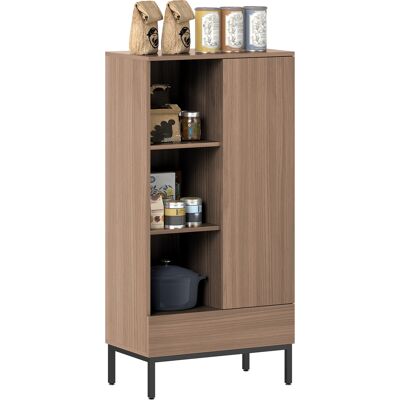 HOMCOM Buffet meuble de rangement avec placard à portes, tiroir, 3 compartiments ouverts et étagères réglables, marron - Publicité HOMCOM Buffet meuble de rangement avec placard à portes, tiroir, 3 compartiments ouverts et étagères réglables, marron - Publicité