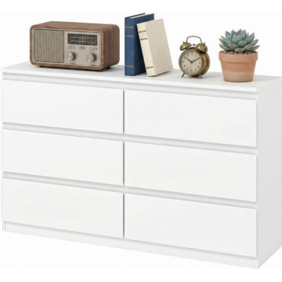 HOMCOM Commode 3 tiroirs, meuble de rangement moderne pour la chambre, blanc - Publicité HOMCOM Commode 3 tiroirs, meuble de rangement moderne pour la chambre, blanc - Publicité