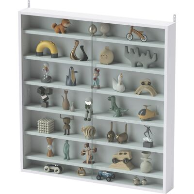 HOMCOM Vitrine pour collection vitrine murale 80 x 9,5 x 83 cm 6 étagères réglables en hauteur 2 portes coulissantes en verre - Publicité HOMCOM Vitrine pour collection vitrine murale 80 x 9,5 x 83 cm 6 étagères réglables en hauteur 2 portes coulissantes en verre - Publicité