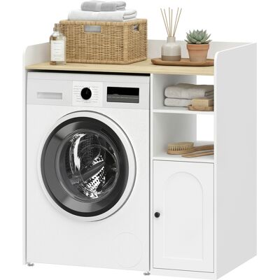 HOMCOM Meuble machine à laver, armoire machine a laver avec compartiments ouverts et porte, 93,5 x 60 x 100 cm, blanc - Publicité HOMCOM Meuble machine à laver, armoire machine a laver avec compartiments ouverts et porte, 93,5 x 60 x 100 cm, blanc - Publicité