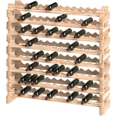 HOMCOM Casier à bouteilles pour 96 bouteilles, étagère à vin avec 8 niveaux modulable, 114×28×113,5cm, bois naturel - Publicité HOMCOM Casier à bouteilles pour 96 bouteilles, étagère à vin avec 8 niveaux modulable, 114×28×113,5cm, bois naturel - Publicité