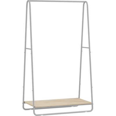 HOMCOM Portant à vêtement 3 en 1, portemanteau avec porte-chaussures, tringles supérieures et latérales, gris - Publicité HOMCOM Portant à vêtement 3 en 1, portemanteau avec porte-chaussures, tringles supérieures et latérales, gris - Publicité