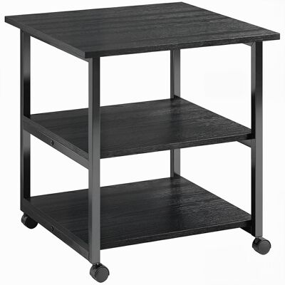 HOMCOM Support d'imprimante desserte de rangement 3 niveaux étagères mobile sur roulettes 50 x 50 x 52,5 cm - Publicité HOMCOM Support d'imprimante desserte de rangement 3 niveaux étagères mobile sur roulettes 50 x 50 x 52,5 cm - Publicité