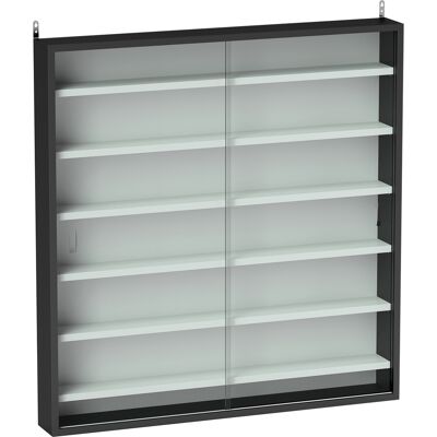 HOMCOM Vitrine pour collection vitrine murale 80 x 9,5 x 83 cm 6 étagères réglables en hauteur 2 portes coulissantes en verre - Publicité HOMCOM Vitrine pour collection vitrine murale 80 x 9,5 x 83 cm 6 étagères réglables en hauteur 2 portes coulissantes en verre - Publicité