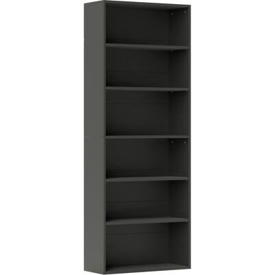 HOMCOM Bibliothèque étagère de rangement 6 niveaux avec étagères réglables pour salon, chambre, bureau, 60x24x158,5cm, noir - Publicité HOMCOM Bibliothèque étagère de rangement 6 niveaux avec étagères réglables pour salon, chambre, bureau, 60x24x158,5cm, noir - Publicité