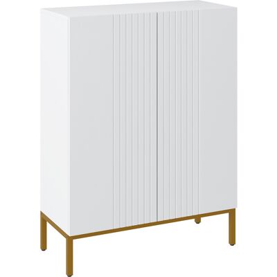 HOMCOM Meuble à chaussures 20 paires, armoire à chaussures moderne avec portes à fermeture douce, étagères réglables, blanc - Publicité HOMCOM Meuble à chaussures 20 paires, armoire à chaussures moderne avec portes à fermeture douce, étagères réglables, blanc - Publicité