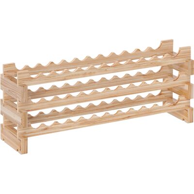 HOMCOM Casier à bouteilles pour 36 bouteilles, étagère à vin avec 3 niveaux modulable, 114×28×42,5cm, bois naturel - Publicité HOMCOM Casier à bouteilles pour 36 bouteilles, étagère à vin avec 3 niveaux modulable, 114×28×42,5cm, bois naturel - Publicité