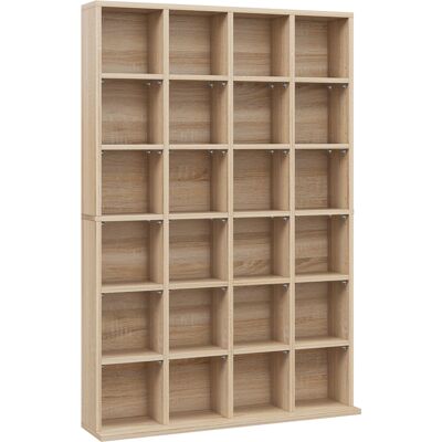 HOMCOM Meuble de rangement multimédia 456 CD/ 336 DVD - bibliothèque en bois avec étagères réglables 89 x 130,5 cm bois naturel - Publicité HOMCOM Meuble de rangement multimédia 456 CD/ 336 DVD - bibliothèque en bois avec étagères réglables 89 x 130,5 cm bois naturel - Publicité
