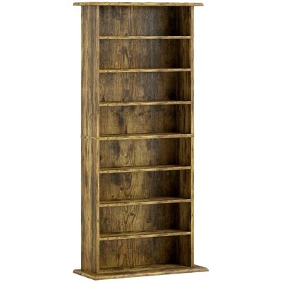 HOMCOM Rangements pour CD et DVD avec 8 compartiments et 6 étagères réglables, capacité max. 360 CD/185 DVD et Blu-ray, marron - Publicité HOMCOM Rangements pour CD et DVD avec 8 compartiments et 6 étagères réglables, capacité max. 360 CD/185 DVD et Blu-ray, marron - Publicité