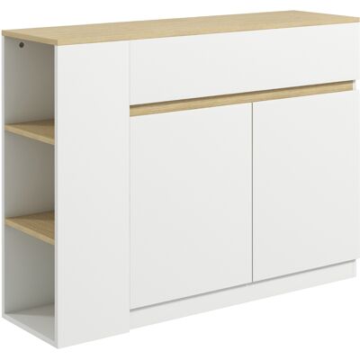 HOMCOM Buffet Blanc Moderne 2 Tiroirs 3 Étagères Placard 2 Portes pour Rangement Cuisine et Salon Aosom France - Publicité HOMCOM Buffet Blanc Moderne 2 Tiroirs 3 Étagères Placard 2 Portes pour Rangement Cuisine et Salon Aosom France - Publicité
