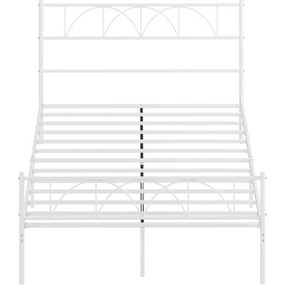 HOMCOM Structure de lit 140x190 cm avec tête de lit Support de lattes en acier Rangement sous le lit - Publicité HOMCOM Structure de lit 140x190 cm avec tête de lit Support de lattes en acier Rangement sous le lit - Publicité