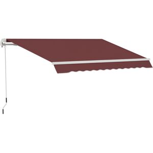 Outsunny Store banne Manuel rétractable Angle Réglable Aluminium Polyester imperméabilisé 3,5L x 2,5l m Bordeaux - Publicité Outsunny Store banne Manuel rétractable Angle Réglable Aluminium Polyester imperméabilisé 3,5L x 2,5l m Bordeaux - Publicité