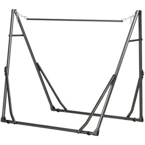 Outsunny Support de Hamac Pliable, Cadre de Hamac Portable 2-en-1 Réglable avec Sac de Transport et Structure en Acier, Noir - Publicité Outsunny Support de Hamac Pliable, Cadre de Hamac Portable 2-en-1 Réglable avec Sac de Transport et Structure en Acier, Noir - Publicité