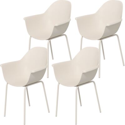 Ensemble de 4 Chaises de Jardin Outsunny - Chaises Empilables - Gris - Publicité Ensemble de 4 Chaises de Jardin Outsunny - Chaises Empilables - Gris - Publicité