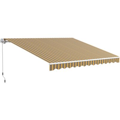 Store Murale Outsunny 3,5x2,5m Jaune-Gris - Tonnelles - Publicité Store Murale Outsunny 3,5x2,5m Jaune-Gris - Tonnelles - Publicité