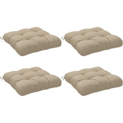 Outsunny - kaki 48x48 cm - 4 coussins - Chaises de jardin - Publicité Outsunny - kaki 48x48 cm - 4 coussins - Chaises de jardin - Publicité