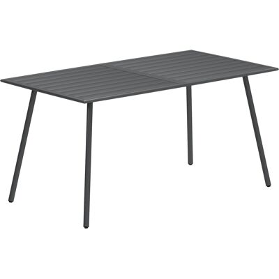 Table de jardin Outsunny - 6 places, gris, acier antirouille - Publicité Table de jardin Outsunny - 6 places, gris, acier antirouille - Publicité