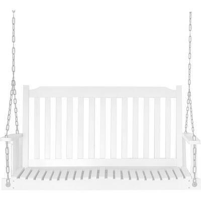 Banque Suspendue de Jardin Outsunny Blanc - Bois Extérieur 2 Places - Publicité Banque Suspendue de Jardin Outsunny Blanc - Bois Extérieur 2 Places - Publicité