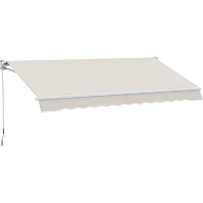 Awning Retractable Manual Outsunny - UV50+ Protection - Publicité Awning Retractable Manual Outsunny - UV50+ Protection - Publicité