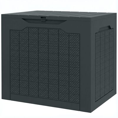 Outsunny Coffre de rangement extérieur 93L avec poignées encastrées, malle de rangement extérieur étanche 56 x 41 x 50 cm, gris foncé - Publicité Outsunny Coffre de rangement extérieur 93L avec poignées encastrées, malle de rangement extérieur étanche 56 x 41 x 50 cm, gris foncé - Publicité