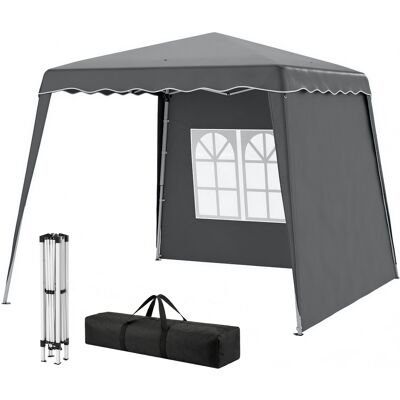 Outsunny Tonnelle pliante pop-up 2,89x2,89m Pavillon de jardin avec parois latérales Hauteur réglable Protection UV50+ Gris - Publicité Outsunny Tonnelle pliante pop-up 2,89x2,89m Pavillon de jardin avec parois latérales Hauteur réglable Protection UV50+ Gris - Publicité