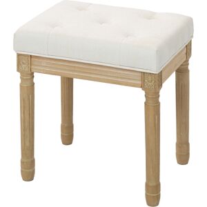 HOMCOM repose pied salon tabouret ottoman, en tissu confortable, multifonctionnel, 42x32x46,5cm, beige Aosom France - Publicité HOMCOM repose pied salon tabouret ottoman, en tissu confortable, multifonctionnel, 42x32x46,5cm, beige Aosom France - Publicité
