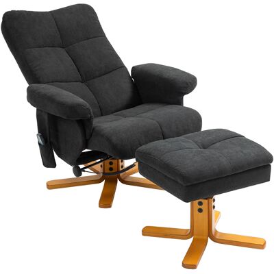 HOMCOM Fauteuil de Massage avec Fonction de Couchage et Repose-Pieds, Inclinaison à 145°, Polyester, 80 x 86 x 99 cm, Noir - Publicité HOMCOM Fauteuil de Massage avec Fonction de Couchage et Repose-Pieds, Inclinaison à 145°, Polyester, 80 x 86 x 99 cm, Noir - Publicité