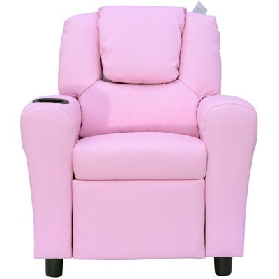 HOMCOM Fauteuil pour Enfants, Mini Fauteuil, Canapé pour Enfants de 3-6 Ans, Fonction de Couchage, Porte-Gobelet Intégré, Rose, 62 x 56 x 69 cm - Publicité HOMCOM Fauteuil pour Enfants, Mini Fauteuil, Canapé pour Enfants de 3-6 Ans, Fonction de Couchage, Porte-Gobelet Intégré, Rose, 62 x 56 x 69 cm - Publicité