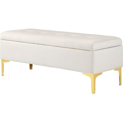Banquette de rangement HOMCOM - Style velours - Publicité Banquette de rangement HOMCOM - Style velours - Publicité