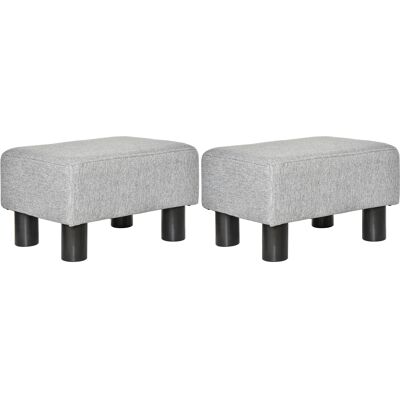 HOMCOM - LINEN-GREY-40X30X24 - Linen Grey - 40x30x24 cm - Ottoman - Publicité HOMCOM - LINEN-GREY-40X30X24 - Linen Grey - 40x30x24 cm - Ottoman - Publicité