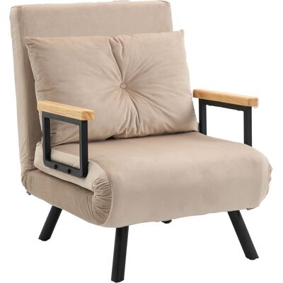 HOMCOM - 3-in-1 Chair Bed - Beige - Canapé-lit - Publicité HOMCOM - 3-in-1 Chair Bed - Beige - Canapé-lit - Publicité