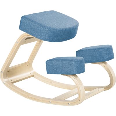 Vinsetto Siège assis-genoux ergonomique chaise à genoux coussin confortable à bascule en tissu et bois - Publicité Vinsetto Siège assis-genoux ergonomique chaise à genoux coussin confortable à bascule en tissu et bois - Publicité