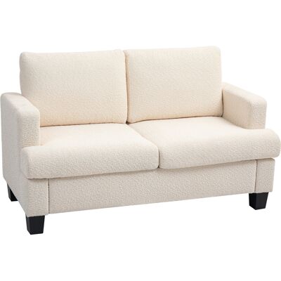 HOMCOM - Canapé 2 places 120 cm - Beige - Chenille - Sofa - Publicité HOMCOM - Canapé 2 places 120 cm - Beige - Chenille - Sofa - Publicité