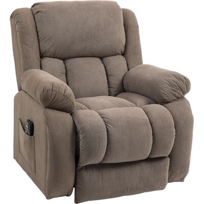 HOMCOM Fauteuil TV avec Fonction de Massage et de Chauffage, Fauteuil avec Aide au Lever Electrique, Télécommande, Poches Latérales, Marron Clair - Publicité HOMCOM Fauteuil TV avec Fonction de Massage et de Chauffage, Fauteuil avec Aide au Lever Electrique, Télécommande, Poches Latérales, Marron Clair - Publicité