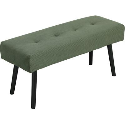 HOMCOM Banc banquette bout de lit rembourré en velours côtelé et pieds en acier noir charge 220 Kg 100 x 36 x 45 cm vert - Publicité HOMCOM Banc banquette bout de lit rembourré en velours côtelé et pieds en acier noir charge 220 Kg 100 x 36 x 45 cm vert - Publicité