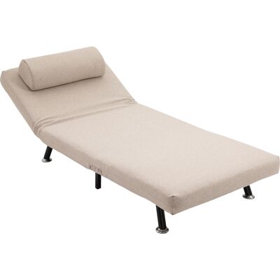HOMCOM Fauteuil convertible 1 place, chauffeuse canapé-lit 3 en 1 avec dossier réglable, coussin inclus, charge 150 kg, beige - Publicité HOMCOM Fauteuil convertible 1 place, chauffeuse canapé-lit 3 en 1 avec dossier réglable, coussin inclus, charge 150 kg, beige - Publicité