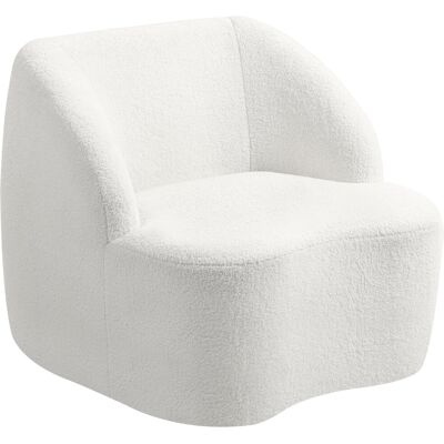 HOMCOM Fauteuil moderne avec rembourrage en polaire, fauteuil rembourré confortable pour salon, chambre à coucher, bureau à domicile, Crème - Publicité HOMCOM Fauteuil moderne avec rembourrage en polaire, fauteuil rembourré confortable pour salon, chambre à coucher, bureau à domicile, Crème - Publicité