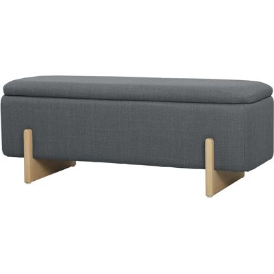 HOMCOM Tabouret avec Espace de Rangement, Banc Rembourré en Imitation Lin, 111 x 44 x 44,5 cm, Gris foncé - Publicité HOMCOM Tabouret avec Espace de Rangement, Banc Rembourré en Imitation Lin, 111 x 44 x 44,5 cm, Gris foncé - Publicité