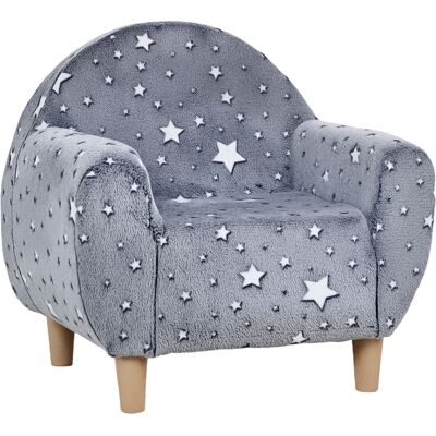 AIYAPLAY Fauteuil enfants canapé pour enfants hosphorescent avec motif étoilé, tissu velours, pour garçons et filles, gris - Publicité AIYAPLAY Fauteuil enfants canapé pour enfants hosphorescent avec motif étoilé, tissu velours, pour garçons et filles, gris - Publicité