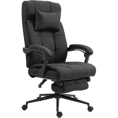 Vinsetto Fauteuil de bureau avec repose-pieds, chaise de bureau, chaise pivotante avec appui-tête, noir - Publicité Vinsetto Fauteuil de bureau avec repose-pieds, chaise de bureau, chaise pivotante avec appui-tête, noir - Publicité