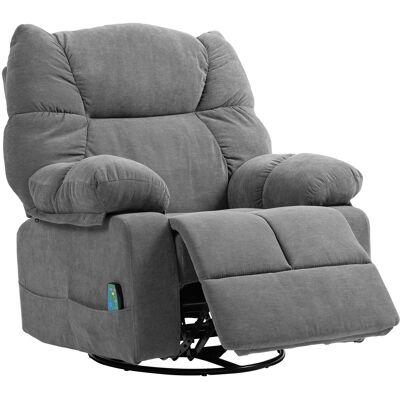 HOMCOM Fauteuil relaxant avec fonction de massage, fonction d'inclinaison, fauteuil de massage pivotant, 4 poches latérales et télécommande, Gris foncé - Publicité HOMCOM Fauteuil relaxant avec fonction de massage, fonction d'inclinaison, fauteuil de massage pivotant, 4 poches latérales et télécommande, Gris foncé - Publicité
