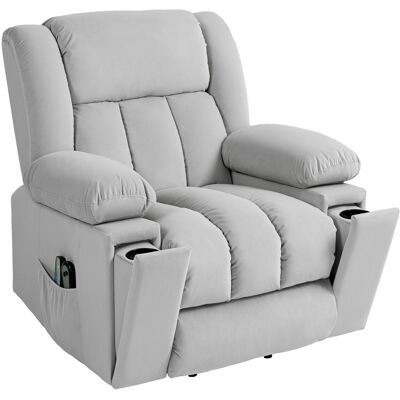 HOMCOM Fauteuil de levage électrique, Tissu doux et velouté, Ports USB - Publicité HOMCOM Fauteuil de levage électrique, Tissu doux et velouté, Ports USB - Publicité