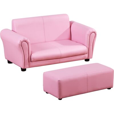 Homcom - 310-005PK - Rose - Deux Places - Canapé - Publicité Homcom - 310-005PK - Rose - Deux Places - Canapé - Publicité