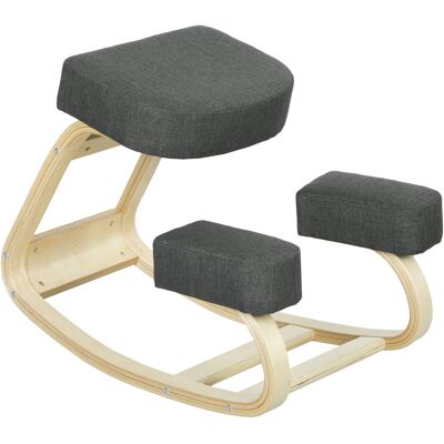 Vinsetto Tabouret Ergonomique avec Inclinable en Bois de Bouleau et Coussin, 51x69x58 cm, Gris - Publicité Vinsetto Tabouret Ergonomique avec Inclinable en Bois de Bouleau et Coussin, 51x69x58 cm, Gris - Publicité