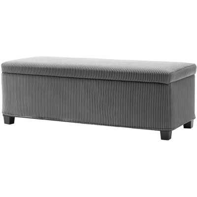 HOMCOM Banquette de Rangement Pliante Capacité de 84 L 112x42x40 cm Revêtement en Velours Pied de Lit pour Salon Chambre à Coucher Gris - Publicité HOMCOM Banquette de Rangement Pliante Capacité de 84 L 112x42x40 cm Revêtement en Velours Pied de Lit pour Salon Chambre à Coucher Gris - Publicité
